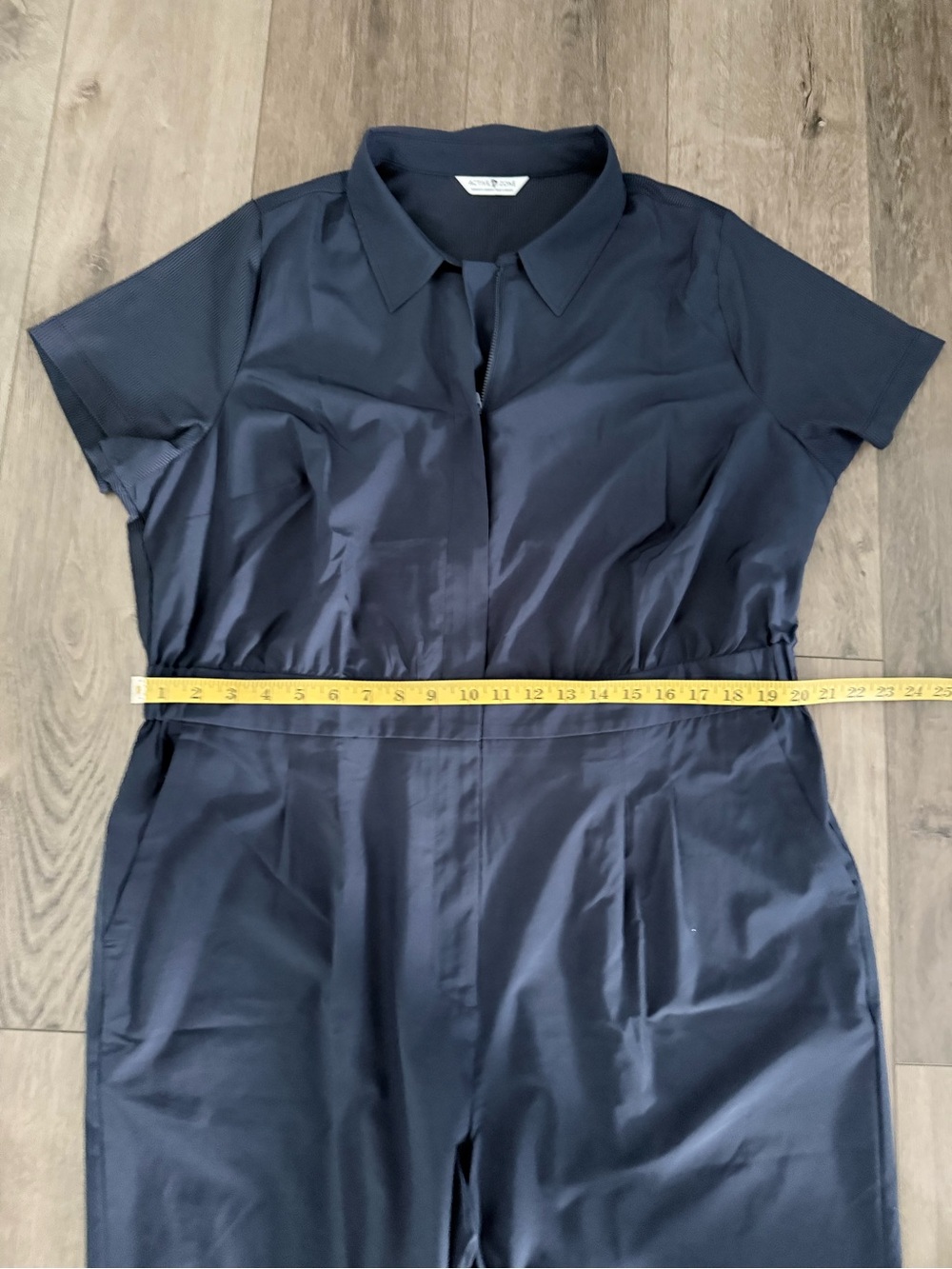 Active Zone Jumpsuit. Navy Size 1x - back has elastic waist - Picture 5 of 15
